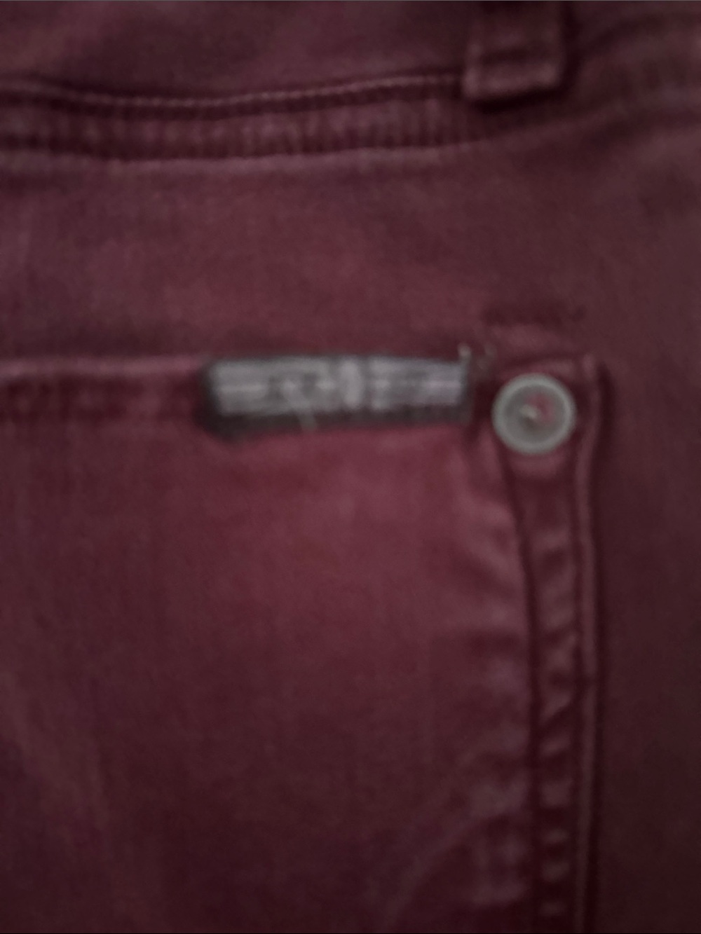 Hudson Low Rise Skinny Pants in Deep Burgundy - Picture 6 of 7